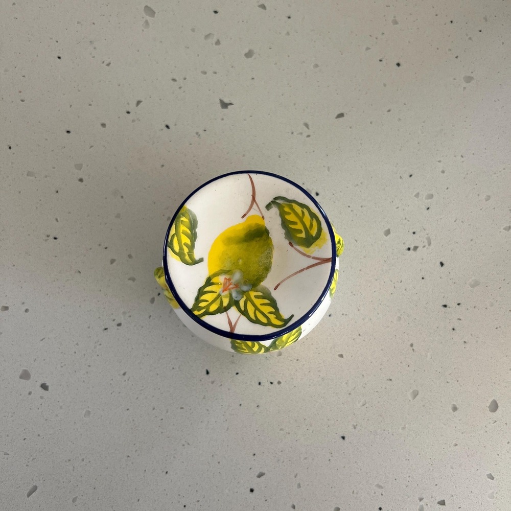 Hand Painted Italian Lemon Trinket Dish Amalfi Coast Ring Holder Decor - Picture 4 of 7